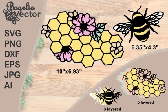 3D Bee, 3D Honey Comb 5 Layered: A Publisher’s Review of This Shapes Asset