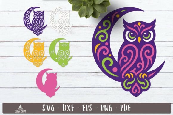 3d Owl Moon Layered SVG Design Review