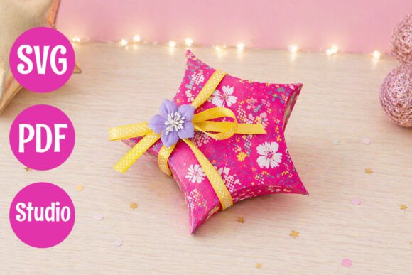 3D Star Box Template: 3D SVG for Life Events And Celebrations