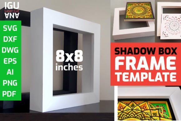 3d SVG Shadow Box Frame Template: Laser Cutting for Shadow Boxes