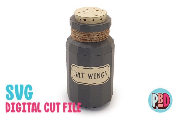 Bat Wings Bottle 3D SVG Papercraft Review for Shapes