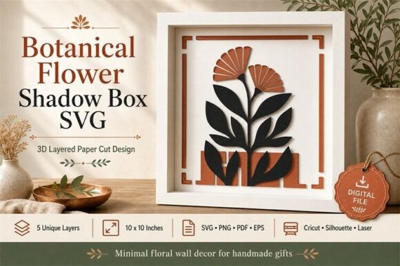 Botanical Flower Shadow Box Svg 3d Review