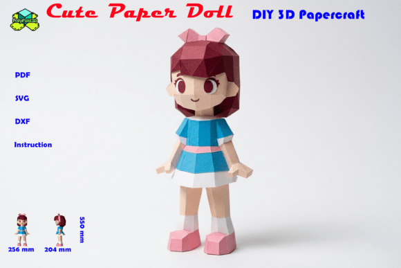 Cute Paper Doll DIY 3D Papercraft: A Brand Designerβs Review of This 3D SVG Objects Asset