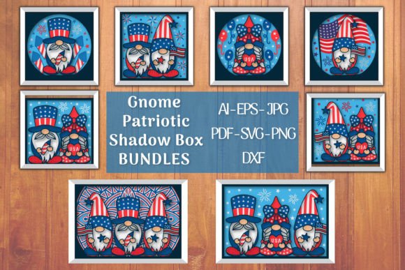 Gnome Patriotic 3D Shadow Box: A Brand Designer’s Review of This 3D SVG