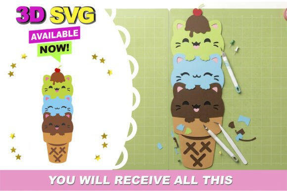 Ice Cream Cats 3D SVG: A Creator’s Review