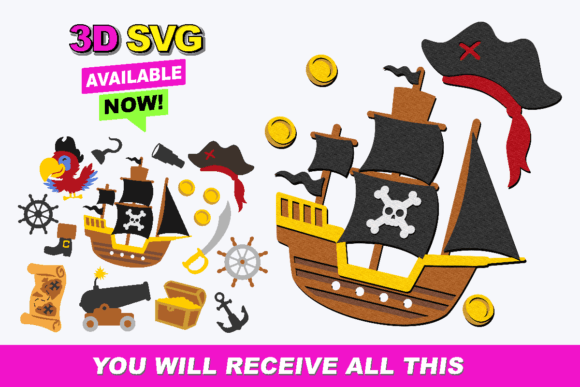 Pirate Silhouette Elements 3D SVG: A Designer’s Review for Local Branding