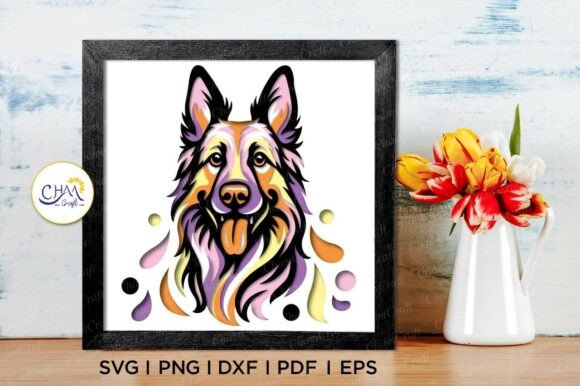 Review: 3D German Shepherd Shadow Box SVG