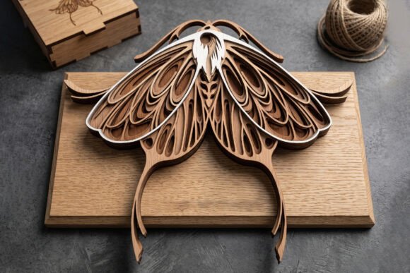 Reviewing the 3D Layered Luna Moth Laser Cut SVG